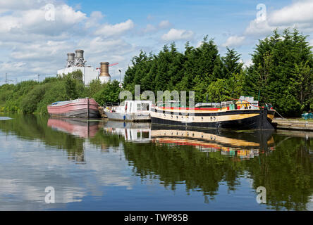 L'Stainforth & Keadby Canal, Keadby, Nord du Lincolnshire, Angleterre Royaume-uni Banque D'Images