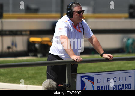 La France. 22 juin 2019, l'automobile Circuit Paul Ricard, Le Castellet, Marseille, France ; FIA Formula 1 Grand Prix de France, la qualification ; Zak Brown, McLaren : Action Crédit Plus Sport Images/Alamy Live News Banque D'Images