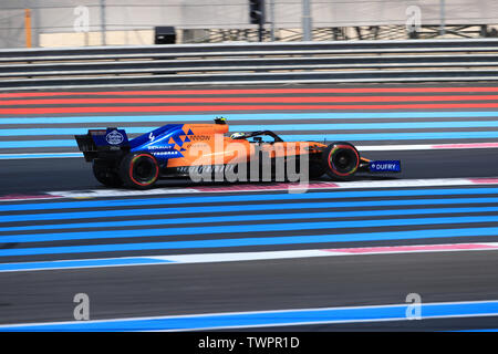 La France. 22 juin 2019, l'automobile Circuit Paul Ricard, Le Castellet, Marseille, France ; FIA Formula 1 Grand Prix de France, la qualification ; McLaren, Lando Norris : Action Crédit Plus Sport Images/Alamy Live News Banque D'Images