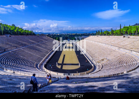 Athènes, Attique / Grèce - 29 octobre 2018 : le Stade Panathénaïque Kallimarmaro ou. Elle a accueilli la cérémonie d'ouverture et de clôture de l'ère moderne Banque D'Images