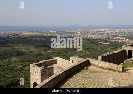 Vue de split de la forteresse de Klis, Croatie Banque D'Images