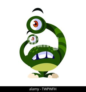 Funny monster personnage comique aux yeux exorbités vector illustration design Illustration de Vecteur