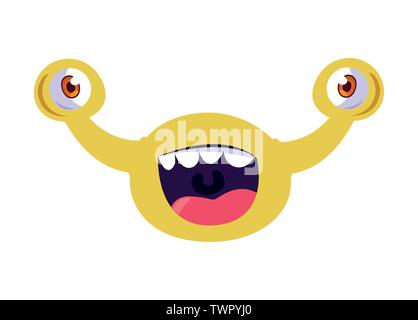 Funny monster personnage comique aux yeux exorbités vector illustration design Illustration de Vecteur