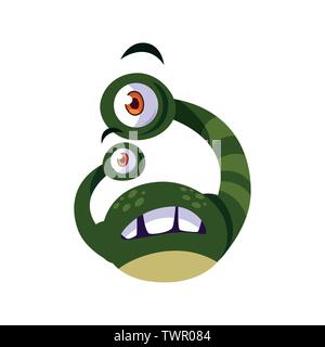 Funny monster personnage comique aux yeux exorbités vector illustration design Illustration de Vecteur
