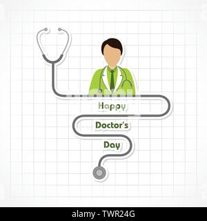 Illustration de médecins heureux jour- 1 juillet vecteur stock Illustration de Vecteur