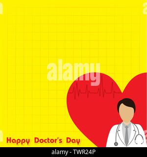 Illustration de médecins heureux jour- 1 juillet vecteur stock Illustration de Vecteur
