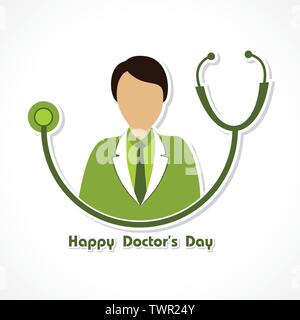 Illustration de médecins heureux jour- 1 juillet vecteur stock Illustration de Vecteur