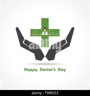 Illustration de médecins heureux jour- 1 juillet vecteur stock Illustration de Vecteur