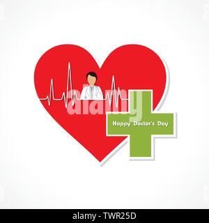 Illustration de médecins heureux jour- 1 juillet vecteur stock Illustration de Vecteur