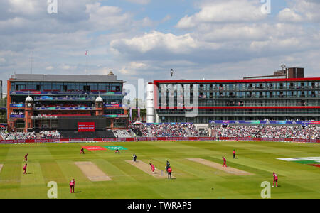 MANCHESTER, Angleterre. 22 juin 2019 : une vue générale au cours de la West Indies v Nouvelle-zélande, ICC Cricket World Cup Match, à Old Trafford, Manchester, Angleterre. Banque D'Images
