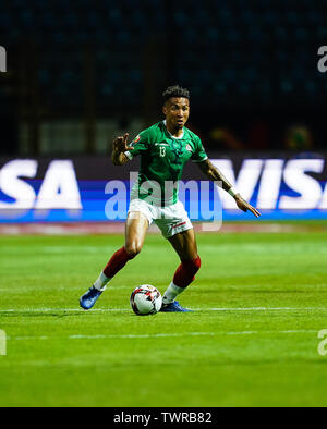 Alexandrie, Egypte. 22 Juin, 2019. Anicet Andrianantenaina de Madagascar au cours de la coupe d'Afrique des Nations match entre la Guinée et Madagascar à Alexandria le stade d'Alexandrie, Egypte. Ulrik Pedersen/CSM/Alamy Live News Banque D'Images