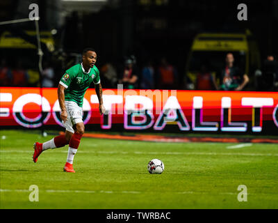 Alexandrie, Egypte. 22 Juin, 2019. Thomas Fontaine de Madagascar au cours de la coupe d'Afrique des Nations match entre la Guinée et Madagascar à Alexandria le stade d'Alexandrie, Egypte. Ulrik Pedersen/CSM/Alamy Live News Banque D'Images