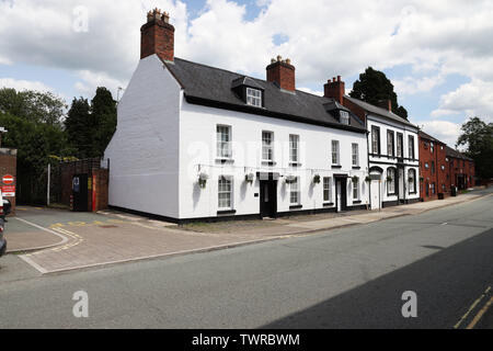 Maisons géorgiennes, Severn Road, Welshpool Powys, Pays de Galles, Banque D'Images