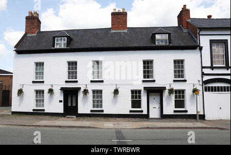 Maisons géorgiennes, Severn Road, Welshpool Powys, Pays de Galles, Banque D'Images