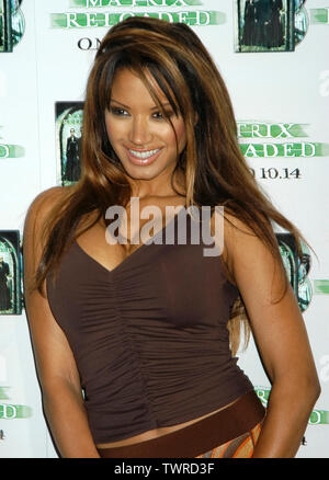 Traci Bingham au 'The Matrix Reloaded DVD dans le monde entier' lancer au Morton's à West Hollywood, CA. L'événement a eu lieu le mercredi 8 octobre, 2003. Crédit photo : SBM / PictureLux SMBPLX 33790-2508Référence de dossier pour un usage éditorial uniquement - Tous droits réservés Banque D'Images