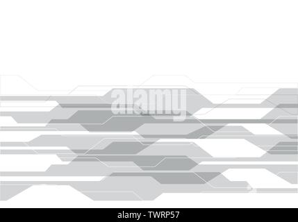 Polygone gris abstrait sur la technologie moderne design blanc futuristic background vector illustration. Illustration de Vecteur