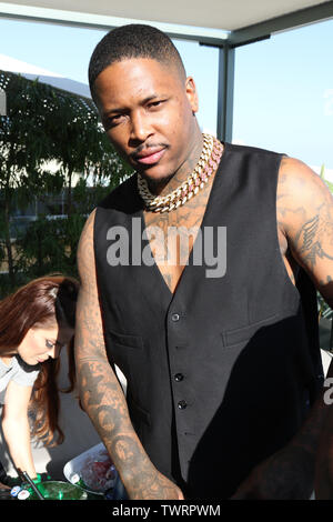 Los Angeles, Ca. 22 Juin, 2019. YG au Def Jam Recordings BETX célébration à Spring Place Beverly Hills en partenariat avec Puma, Courvoisier, bat et Heineken le 22 juin 2019 à Beverly Hills, Californie. Walik Goshorn Crédit : Punch/media/Alamy Live News Banque D'Images