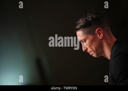 Tokyo, Japon. 23 Juin, 2019. Fernando Torres (Sagan) Football/soccer : footballeur espagnol Fernando Torres participe à une conférence de presse et annonce sa retraite à Tokyo, au Japon . Credit : YUTAKA/AFLO SPORT/Alamy Live News Banque D'Images