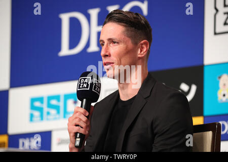 Tokyo, Japon. 23 Juin, 2019. Fernando Torres (Sagan) Football/soccer : footballeur espagnol Fernando Torres participe à une conférence de presse et annonce sa retraite à Tokyo, au Japon . Credit : YUTAKA/AFLO SPORT/Alamy Live News Banque D'Images