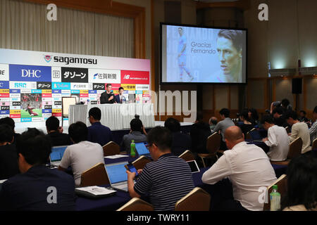 Tokyo, Japon. 23 Juin, 2019. Fernando Torres (Sagan) Football/soccer : footballeur espagnol Fernando Torres participe à une conférence de presse et annonce sa retraite à Tokyo, au Japon . Credit : YUTAKA/AFLO SPORT/Alamy Live News Banque D'Images