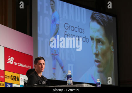 Tokyo, Japon. 23 Juin, 2019. Fernando Torres (Sagan) Football/soccer : footballeur espagnol Fernando Torres participe à une conférence de presse et annonce sa retraite à Tokyo, au Japon . Credit : YUTAKA/AFLO SPORT/Alamy Live News Banque D'Images