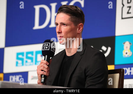 Tokyo, Japon. 23 Juin, 2019. Fernando Torres (Sagan) Football/soccer : footballeur espagnol Fernando Torres participe à une conférence de presse et annonce sa retraite à Tokyo, au Japon . Credit : YUTAKA/AFLO SPORT/Alamy Live News Banque D'Images