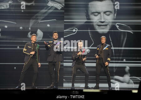 Les Westlife à Belfast (Irlande du Nord) comprend : Westlife Où : Belfast N Irlande, Royaume-Uni Quand : 22 mai 2019 Source : WENN.com Banque D'Images