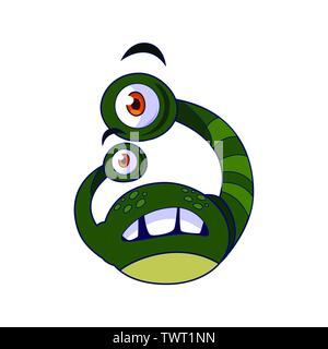 Funny monster personnage comique aux yeux exorbités vector illustration design Illustration de Vecteur