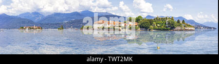 Panorama de l'île Isola Bella en été Banque D'Images