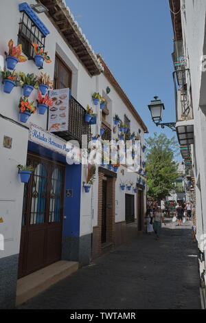 El Albaicín. Grenade, Andalousie, espagne. Banque D'Images