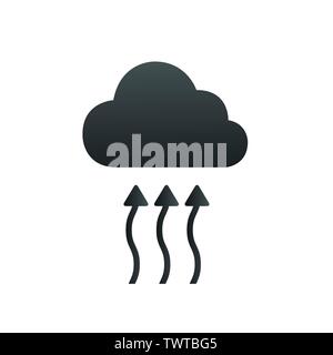 Le cycle de l'eau concept icône. Flèches d'eau va jusqu'à créer le cloud. Vector illustration isolé sur fond blanc Illustration de Vecteur