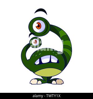 Funny monster personnage comique aux yeux exorbités vector illustration design Illustration de Vecteur