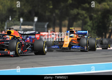 Marseille, France. 23 Juin, 2019. Automobile Circuit Paul Ricard, Le Castellet, Marseille, France ; FIA Formula 1 Grand Prix de France, la Journée de la course ; McLaren, Lando Norris : Action Crédit Plus Sport Images/Alamy Live News Banque D'Images