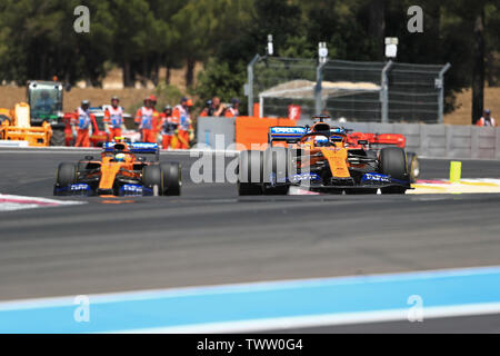 Marseille, France. 23 Juin, 2019. Automobile Circuit Paul Ricard, Le Castellet, Marseille, France ; FIA Formula 1 Grand Prix de France, la Journée de la course ; McLaren, Carlos Sainz : Action Crédit Plus Sport Images/Alamy Live News Banque D'Images