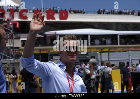 Le Castellet, Var, France. 23 Juin, 2019. L'ancien Champion du Monde de Formule 1 au cours de la séance de qualification du Grand Prix de France de Formule 1 sur le circuit Paul Ricard au Castellet - France.Lewis Hamilton a remporté Grand Prix Credit : Pierre Stevenin/ZUMA/Alamy Fil Live News Banque D'Images