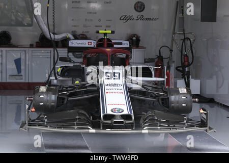 Le Castellet, Var, France. 23 Juin, 2019. Le pilote Sauber ANTONIO GIOVINAZZI (ITA) en action pendant la course du Grand Prix de France de Formule 1 sur le circuit Paul Ricard au Castellet - France.Lewis Hamilton a remporté Grand Prix Credit : Pierre Stevenin/ZUMA/Alamy Fil Live News Banque D'Images