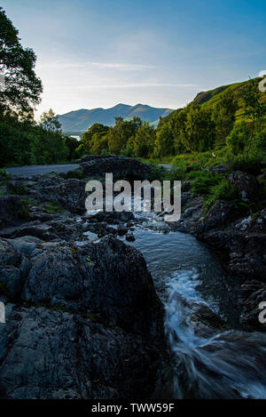 Ashness bridge coucher du soleil Banque D'Images