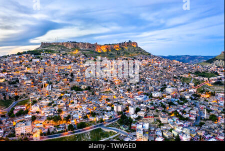 La vieille ville de Mardin, Turquie, au coucher du soleil Banque D'Images