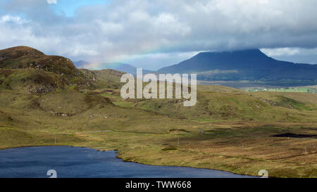 La lumière dans le gris des râteaux pittoresque paysage irlandais, dans le comté de Donegal en Irlande Banque D'Images