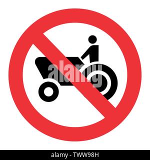 Aucun signe de la circulation de la machinerie agricole isolé sur fond blanc Illustration de Vecteur