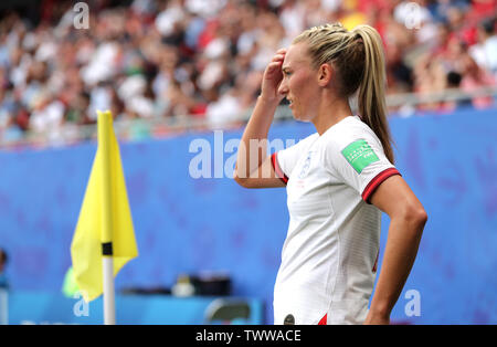 L'Angleterre Toni Duggan en action lors de la Coupe du Monde féminine de la fifa, série de seize match au niveau de l'état du Hainaut, Valenciennes. Banque D'Images