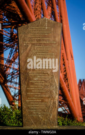 Forth Rail Bridge Memorial Banque D'Images