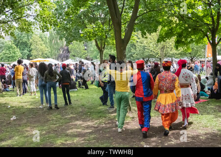 Glasgow, Ecosse, Royaume-Uni. 23 Juin, 2019. Les artistes interprètes ou exécutants à Glasgow Mela qui est un festival multiculturel organisé dans le parc de Kelvingrove. Credit : Skully/Alamy Live News Banque D'Images