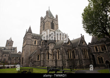 L'extérieur de la cathédrale Christ Church à Dublin, Irlande. Banque D'Images