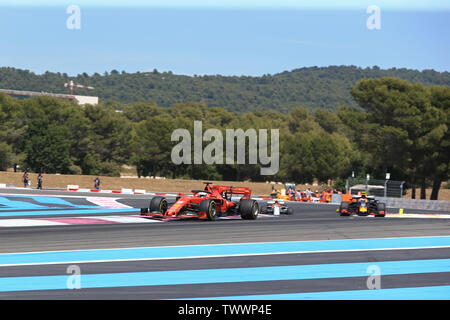 Marseille, France. 23 juin 2019, l'Automobile du Circuit Paul Ricard, Le Castellet, Marseille, France ; FIA Formula 1 Grand Prix de France, la Journée de la course, la Scuderia Ferrari, Sebastian Vettel : Action Crédit Plus Sport Images/Alamy Live News Banque D'Images