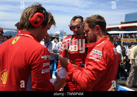 Marseille, France. 23 juin 2019, l'Automobile du Circuit Paul Ricard, Le Castellet, Marseille, France ; FIA Formula 1 Grand Prix de France, la Journée de la course, la Scuderia Ferrari, Sebastian Vettel : Action Crédit Plus Sport Images/Alamy Live News Banque D'Images