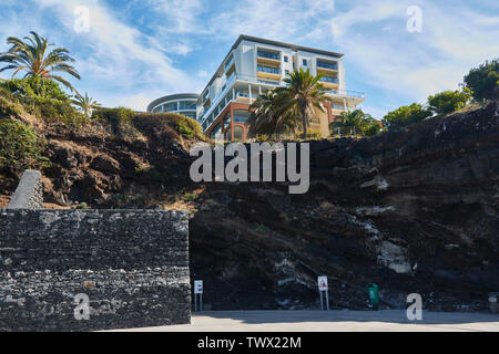 Demeure historique de Cais do Carvão bunker de charbon le long de la Front Mar à Funchal, Madère, Portugal, Union européenne Banque D'Images