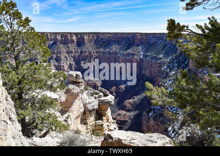 Depuis l'avion du Grand Canyon, Arizona, USA. Le parc national du Grand Canyon Banque D'Images