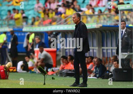 Salvador, Brésil. 23 juin 2019, Itaipava Arena Fonte Nova, Salvador, Bahia, Brésil ; Copa America football international, la Colombie et le Paraguay ; Carlos Queiroz entraîneur-chef de la Colombie : l'action de Crédit Plus Sport Images/Alamy Live News Banque D'Images