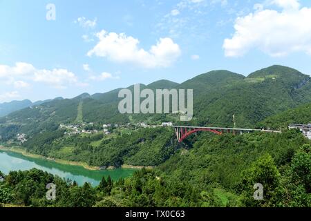 Décor d'Nanlido Enshizhou en pont, la province du Hubei Banque D'Images